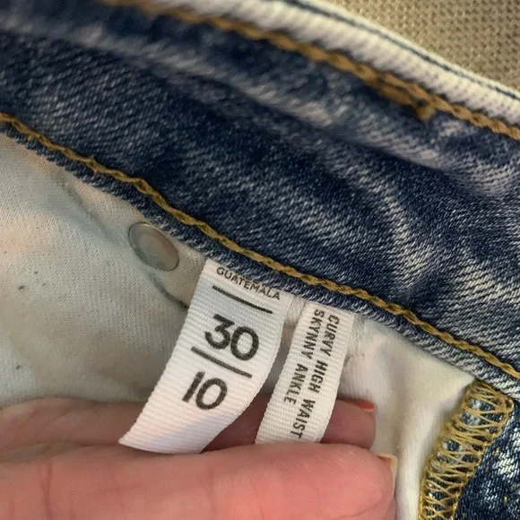 LOFT Women's Distressed Light Blue Straight Leg Jeans - Picture 5 of 5